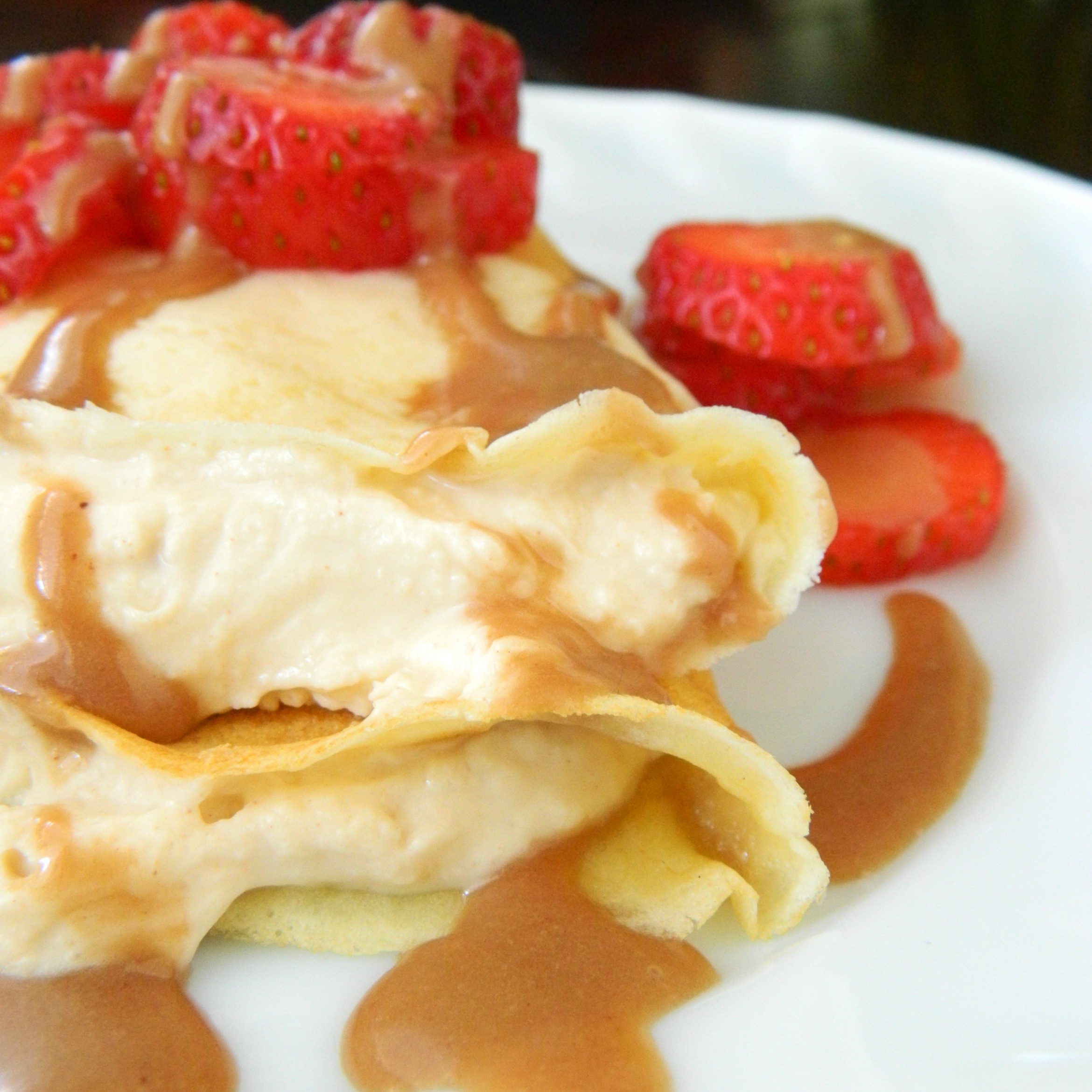 Peanut Butter Cream Filled Crepes