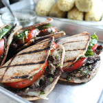 Grilled steak and cheese sandwich